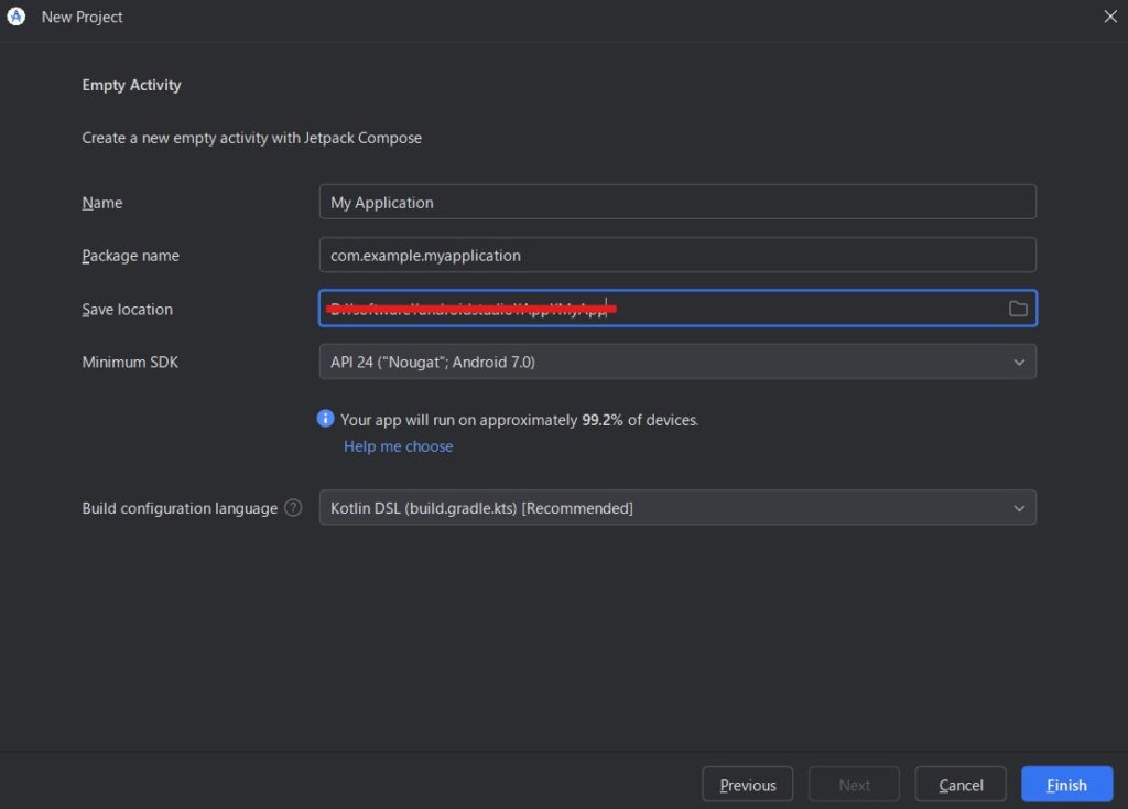 プロジェクト作成