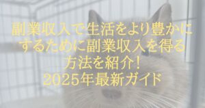 副業収入で生活をより豊かにするために副業収入を得る方法を紹介!2025年最新ガイド